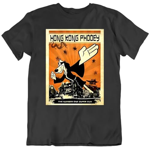 wowoAOreww Hong Kong Phooey Number One Super Guy T-Shirt Men Women Unisex Gift from US Black