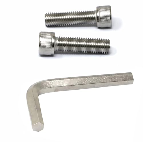 Image of iexcell 2 Pcs M14 x 50mm Thread Pitch 2 mm Stainless Steel 304 Hex Socket Head Cap Screws Bolts Kit