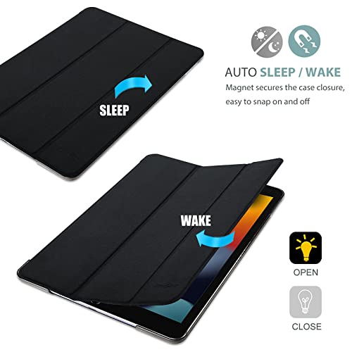 Image of ProCase iPad 10.2 Case iPad 9th Generation 2021 / iPad 8th Generation 2020 / iPad 7th Generation 2019 Case, iPad Cover 9th Generation Slim Hard Back Smart Cover for 10.2 iPad Case -Matte Black