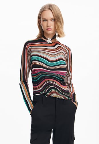 Desigual Women's Wavy Striped Sweater4