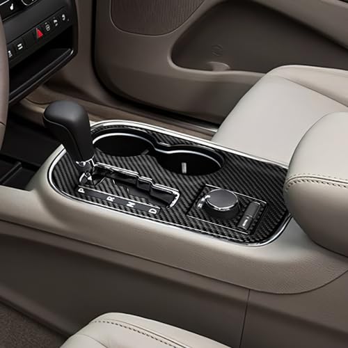 Image of Car Gear Shift Panel Decals for 2011 Dodge Durango Accessories Carbon Fiber Interior Stickers