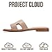 Project Cloud 100% Genuine Leather Sandals for Women 2026 - Fashion Flat Womens Sandals with Memory Foam Insole Slides Sandals Women Footwear - Mules Women's Sandals (Jannel, TAUPELEA,6M)