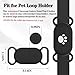 2 Pack Waterproof Dog Collar Holder Compatible with Samsung Galaxy SmartTag2, Silicone GPS Tracker Hidden Loop Holder for Smart Tag2, Anti-Lost Collar Tag2 Paw Case (Black Pink)