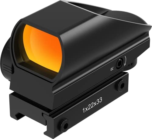Fyland Reflex Sight 1x22x33mm Red Dot Gun Sight Scope 4 Reticles Patterns with 20mm Pic Rail Mount Airsoft 10/22 Accessories