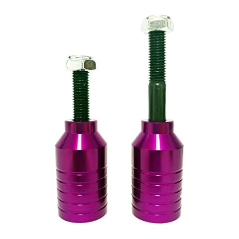 Z-FIRST Pro Scooter Pegs CNC Aluminum Pegs for Stunt Scooters with Hardware (Purple) Cover