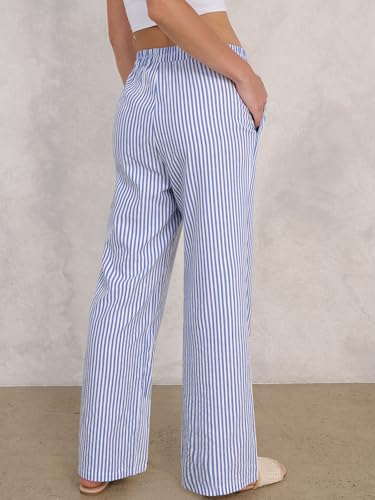 Image of ANRABESS Womens Gingham Striped Boxer Pants