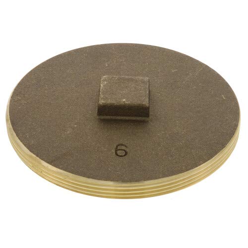 6" Brass Raised Head Cleanout Plug