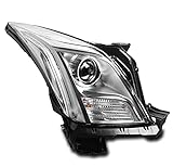 ZMAUTOPARTS LED DRL Projector Headlight Headlamp Lamp Passenger Right Side Chrome Compatible with 2013-2017 Cadillac XTS