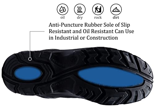 Jousen Steel Toe Boots For Men Low Cut Waterproof Industrial Construction Work Boots For Men (Amy8131 Black 10) #TOP5