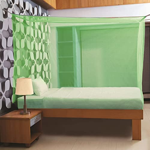 Image of Mosquito Net Green Color Mosquito Net for Single Bed, 4.5x6 Insect Protection Net