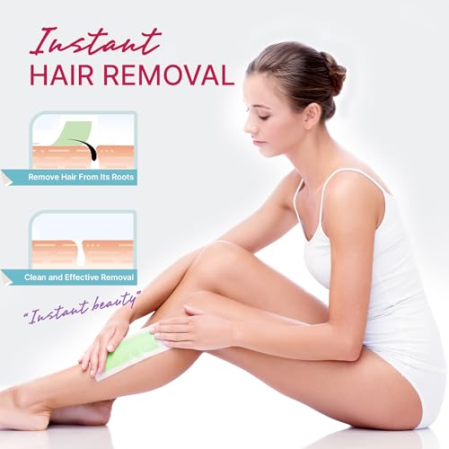 Body-Wax-Strips-Hair-Removal-for-Women-60-Count-Shave-Waxing-Strips-Dual-Sides-4-Calming-Oil-Wipes-Face-Legs-Arms-Bikini-Chest-Hypoallergenic-Brazilian-Waxing-Kit-At-Home-for-All-Skin-Types