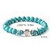 LETAJOY Turquoise Bracelet for Women,Healing Crystal Stone Stretch Round Bead Bracelets for Women Men Jewelry (Crosses)