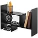 FITUEYES Desktop Organizer Office Storage Rack Adjustable Wood Display Shelf - Free Style Display True Natural Stand Shelf Rack Counter Top BookcasShelf Rack Counter Top Bookcase DT306801WB