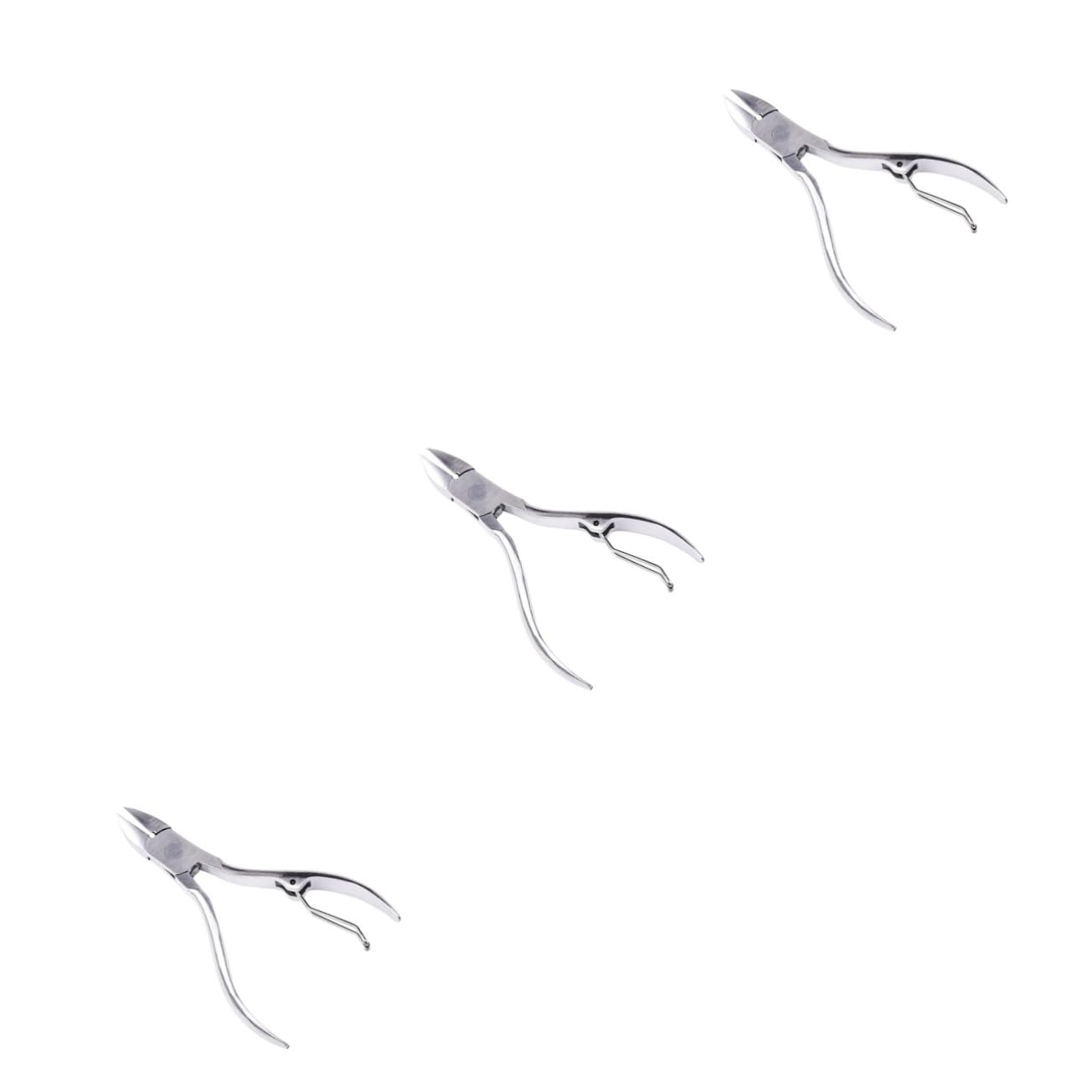 Beavorty 3pcs Professional Cuticle Nippers Instant Cuticle Remover Stainless Steel Nail Nipper Eagle Mouth for Manicure