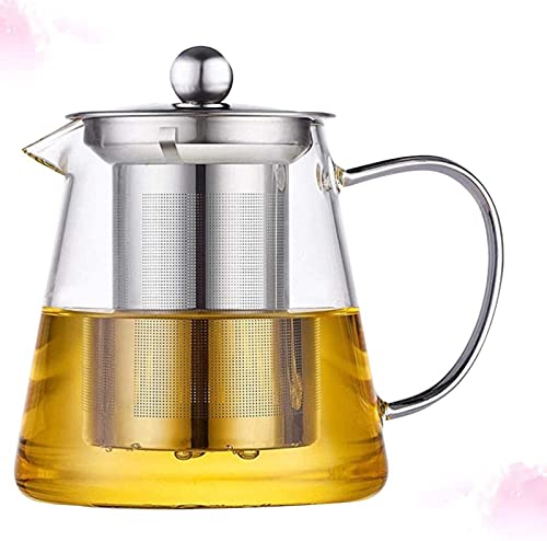 Chaleira doméstica, chaleira Bule de vidro com infusor removível para casa de chá de home office (55