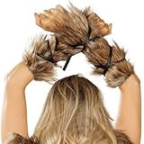 Matériau Doux et chaud - Accessoire est en fibre de polyester, texture douce, agréable pour la peau et confortable, sans odeur, non irritant pour la peau, facile à porter. Taille : les protège-poignets mesurent 26cm x 13cm, les jambières mesurent 30cm x 20cm.