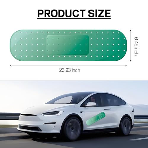 Image of Giant Car Bumper Sticker, Car Bandaid Decal, Bandage Sticker for Car, Large Funny Bandage Vinyl Automotive Decal, Band-Aid Sticker Universal for Vehicle Bumper Window (Green)