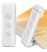 Glocusent Reading Light: 3 Amber Colors &amp; 5 Brightness Dimmable - Rechargeable Book Light, Portab...