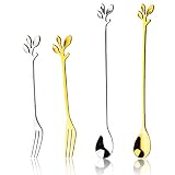 Mango de hoja / cabeza de cuchara redondeada. El diseño del mango está inspirado en las hojas de la naturaleza, simple y elegante, y se siente cómodo.