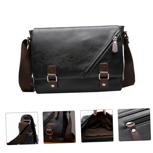 1pc Men Pu Briefcase Versatile Outdoor Shoulder Bag for Business and Travel Capacity Crossbody Phone Bag for Camping Shopping and Daily Use3
