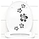 Grandora Klodeckel Aufkleber Hibiskusblüten I schwarz 5er Kreativset I Bad Blüten Blumen Hibiskus Aufkleber Wandaufkleber Wandsticker W916