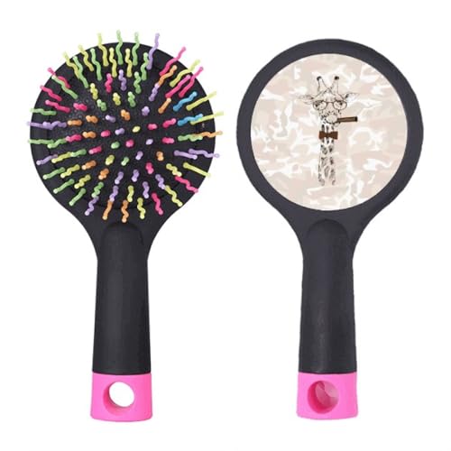 Brosse à cheveux démêlante cerf coloré motif artistique pour salon