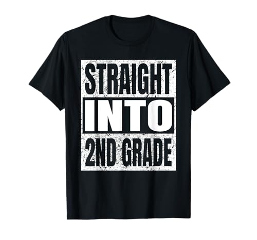 Straight Into 2nd Grade Funny Back To School Second Grade Camiseta