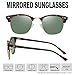 KANASTAL Semi Rimless Polarized Sunglasses UV400 Protection Half Frame Design Sun Gglasses for Men Women Vintage Fashion Browline Shades