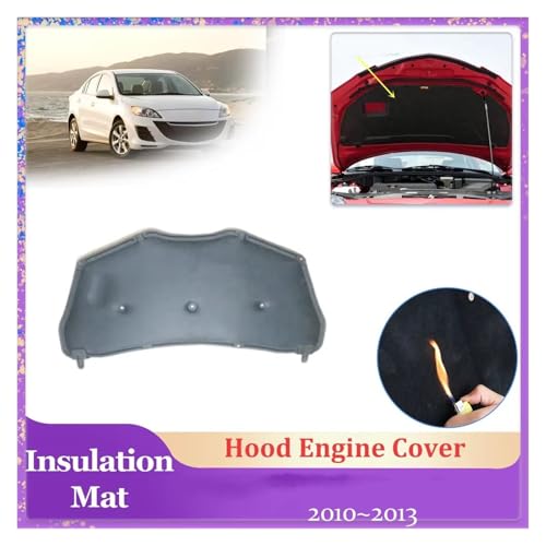 Isolant capot moteur Mazda 3 Axela BL contre le bruit et la chaleur du moteur - 3