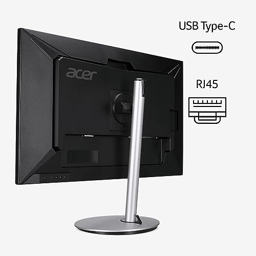 Image of acer CB322QK semipruzx 31.5 inch UHD 3840x2160 Professional Docking Monitor Adaptive-Sync Height Adjustable Stand with Swivel, Tilt & Pivot (USB Type-C, Display Port 1.2, HDMI 2.0, RJ-45 & USB Ports)
