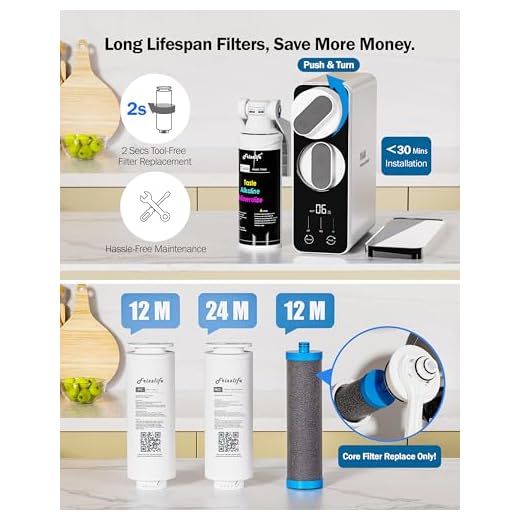 Frizzlife RO Reverse Osmosis Water Filtration System - 600 GPD High Flow, Tankless, Reduce TDS, Compact, Alkaline Mineral PH, 1.5:1 Drain Ratio, USA Tech Support, PD600-TAM3