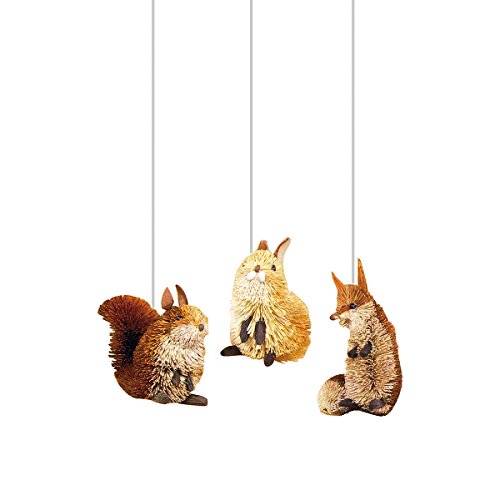 GALLERIE II Fox Squirrel Hare Christmas Xmas Ornament A/3 Multi