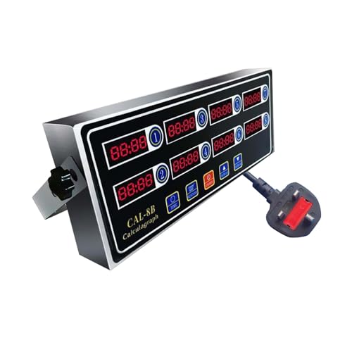 Commercial 8 Channel Digital Kitchen Timer with Loud Alarm a