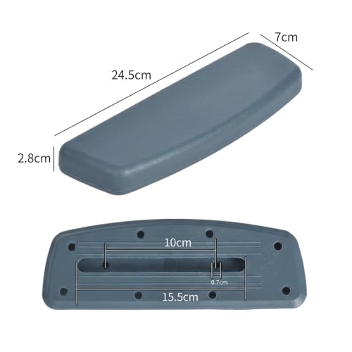 Image of MRC Office Chair arm Rest Replacement Chair Handle Part Ola 2D Adjustable Handle with Pu Soft pad Black (Set of - 2 Piece) with nut Bolts & Key fit to Every Chair (Grey)