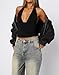 TiulZial Womens Backless Halter Tops Deep V Neck Sexy Crop Tank Top Open Back Sleeveless Slim Fit Y2k Summer Tops Black Crop Top,S