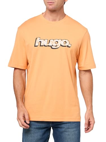 T-Shirt en Coton avec Logo ondulé Homme HUGO Idéal pour vos Sorties Urbaines