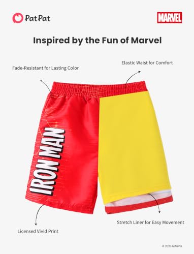 Image of Disney Stitch Spiderman Star Wars Cars Toy Story Mickey Boy Swim Trunks UPF50+Swim Shorts Compression Liner & Quick-Dry 6M-9Y