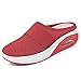 Estive Pantofole Ortopediche Antiscivolo per Cuscino d'Aria Scarpe da Passeggio Diabetiche,Edema Piedi Piatte Indoor Outdoor Slippers,Rosso,43 Yards