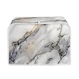 ZDCUSTOM Weiße Marmor-Toaster-Abdeckung, 4 Scheiben, Brot, Toaster, Ofenabdeckung, Backmaschine, Küche, kleine Geräte