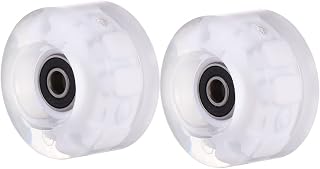 INOOMP 2pcs Roller roller skating wheel LED roller skates longboard wheels ice skates wheel kid skateboard skate accessories glow accessories luminous wheel skating supply PU wheel pulley