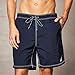 Nautica Mens Solid Quick Dry Classic Logo Swim-Trunk Fashion Swim Trunks, Navy, X-Small US