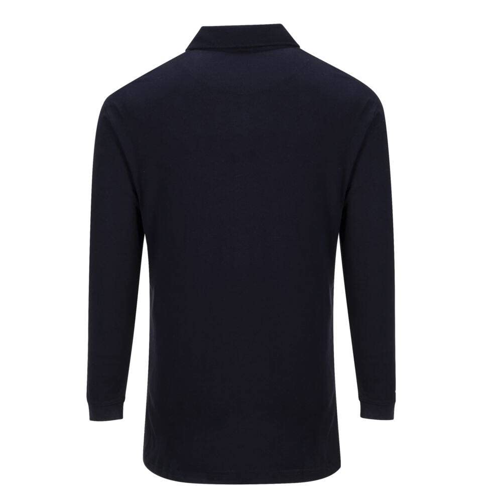 Portwest FR10 Polo Ouverture Boutons Pattes Poignets Bord Côte | Noir, 2XL, EN 61482-1-2, EN ISO 11612, EN 1149-5, Fermeture Pressions, Tissu Classé UPF 40+, Lavable en Machine, Léger, ESD