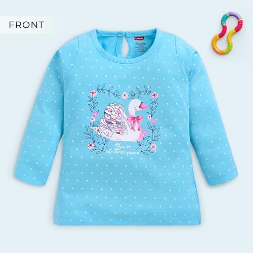 Image of LuvLap Baby Girls 100% Cotton Full Sleeve Girls Top, Pack of 02