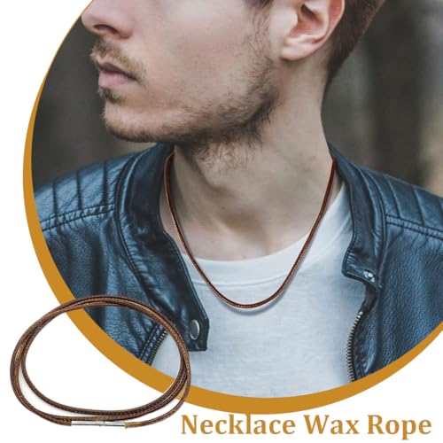QOWUXHZ 6 Stück Lederkette Herren Lederband Verkürzbar Schwarz Und Braun Unisex Halskette Für Anhänger Breite 1.5 Mm Länge 40/45/50Cm