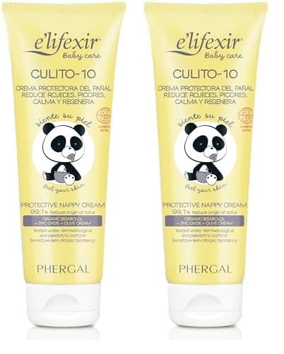 Elifexir Baby Care Culito 10 Crema Protectora de Pañal, Reduce Rojeces, Picores y Aísla de la Humedad, Hidrata y Calma, con Óxido de Zinc, 99% Ingredientes Naturales, Hipoalergénica, 75 ml