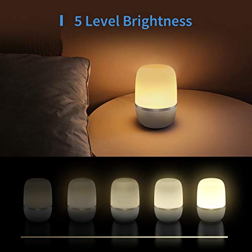 Smart Table Lamp, Meross Dimmable WiFi Ambient Lamp, Works with HomeKit (iOS13+), Alexa and Google Assistant, Tunable White and Multi-Color Nightstand Lamp, Voice Control, APP Control, Schedule - Thumbnail 5