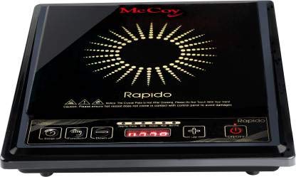 McCoy Rapido 1800 Watts Induction Cook tops (Black, Push Button), Induction Cooktop with Push button (Black)