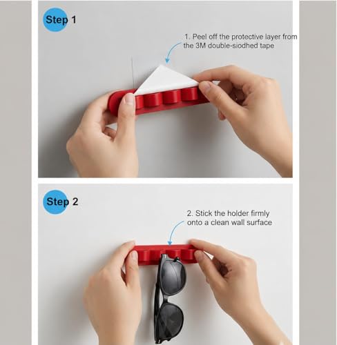 Image of Sunglasses Organizer, Wall Glasses Holder, Acrylic Sunglasses Display, Eyeglass Organizer for Multiple Glasses for Office & Home Decor, Unique Gifts for Husband, Women & Girls