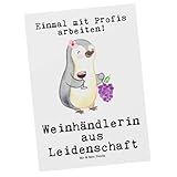 Mr. & Mrs. Panda Geburtstagskarte Weinhändlerin Leidenschaft - Geschenk, Einladungskarte, Karte, Karten, Einladung, Einladungskarten Geburtstag