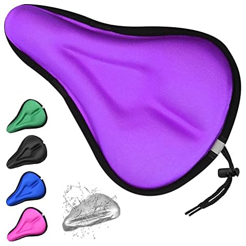 lepeiqi Bike Seat Cushion Gel Bike Seat Cover Padded Spin Bike Cushion Seat Cover,Narrow Size18×27cm,for Peloton, Stationary Exercise Bikes Mountain Road Kids Men Women Bicycle Accessories Cover